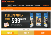 Tablet Screenshot of hscreations.com.au